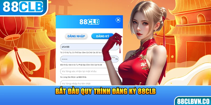 Bắt đầu quy trình đăng ký 88CLB